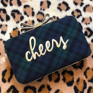 Black Watch Plaid Clutch with Bow